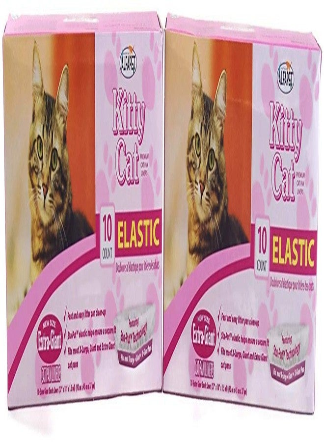 Kitty Cat AlfaPet Extra-Giant Elastic Sta-Put Litter Box Liners 10 Count (Pack of 2) - Image 1